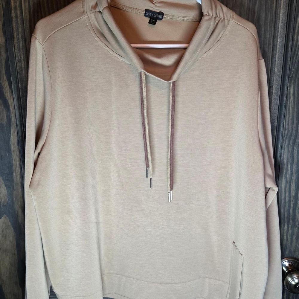 #84- Coco + Carmen tan hoodie